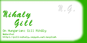 mihaly gill business card